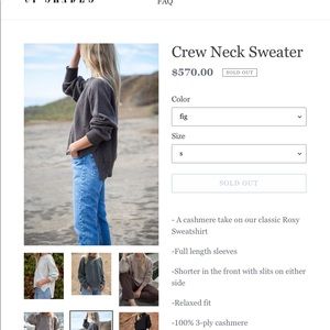 CP Shades Loro Piana Cashmere Crew Neck M